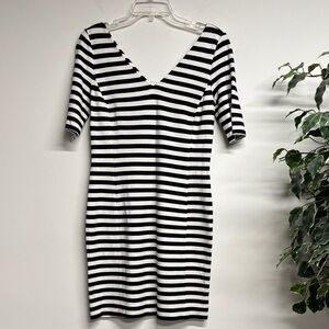 Banana Republic Striped V-Neck Dress